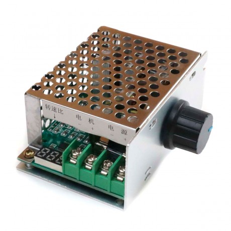 Регулятор оборотов ШИМ 30А, 6-60В в металлическом корпусе с дисплеем