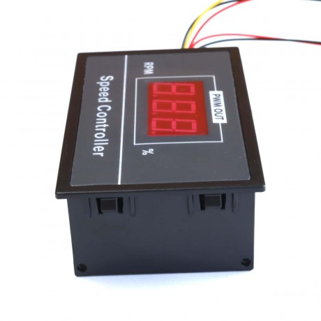 Регулятор оборотов ШИМ 30А, 6-60В в пластиковом корпусе с дисплеем, выносным регулятором и кнопкой включения