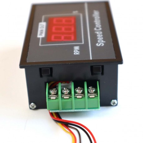 Регулятор оборотов ШИМ 30А, 6-60В в пластиковом корпусе с дисплеем, выносным регулятором и кнопкой включения