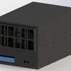 Корпус Cryptone продувной серый с пылевым фильтром на 6, 8, 13 и 15 видеокарт 