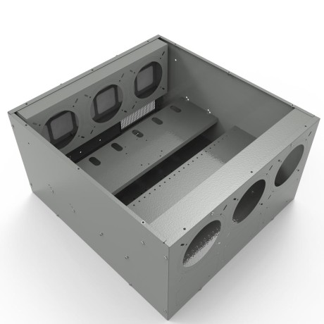 Корпус Cryptone продувной серый с пылевым фильтром на 6, 8, 13 и 15 видеокарт