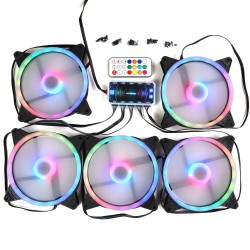 Вентиляторы ARGB 140 мм управляемые c подсветкой черные