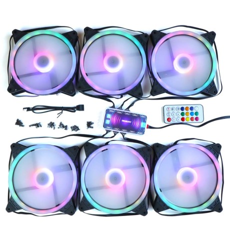 Вентиляторы ARGB 140 мм управляемые c подсветкой черные