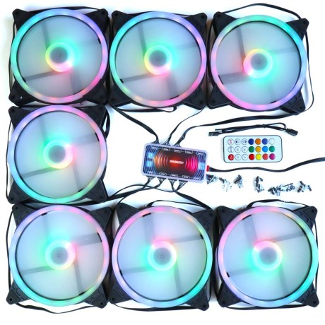 Вентиляторы ARGB 140 мм управляемые c подсветкой черные