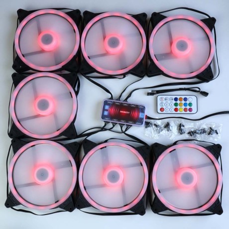 Вентиляторы ARGB 140 мм управляемые c подсветкой черные