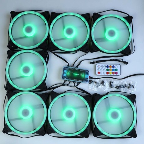 Вентиляторы ARGB 140 мм управляемые c подсветкой черные