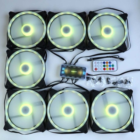 Вентиляторы ARGB 140 мм управляемые c подсветкой черные