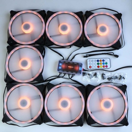 Вентиляторы ARGB 140 мм управляемые c подсветкой черные