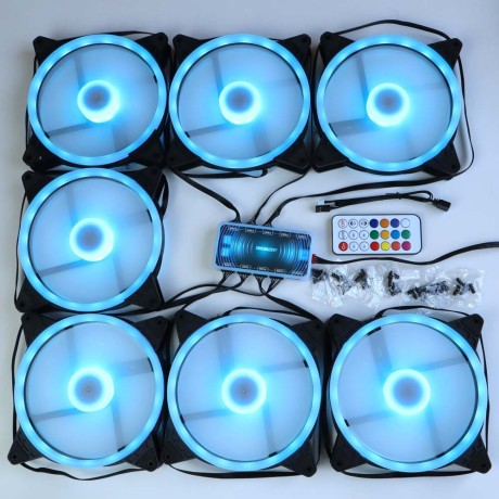 Вентиляторы ARGB 140 мм управляемые c подсветкой черные