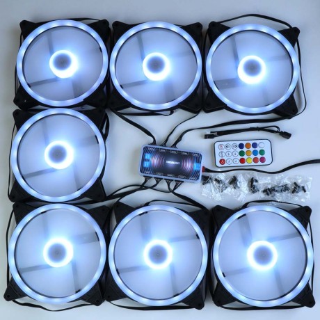 Вентиляторы ARGB 140 мм управляемые c подсветкой черные