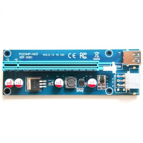 USB райзер 6pin (синий) 006c