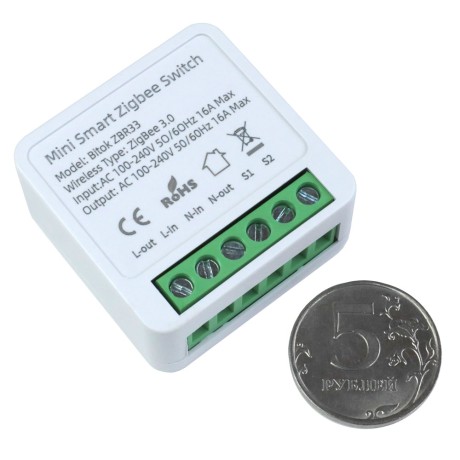 Реле мини Zigbee 3.0 16А Ewelink Алиса