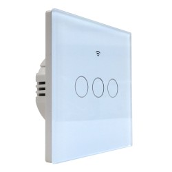 Умный сенсорный выключатель света WIFI+RF433 без нуля и с нулем Tuya с Алисой