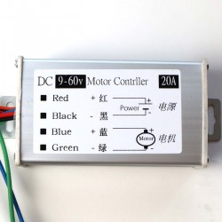 Регулятор оборотов ШИМ 20А, 9-60В в защитном корпусе с выносным потенциометром