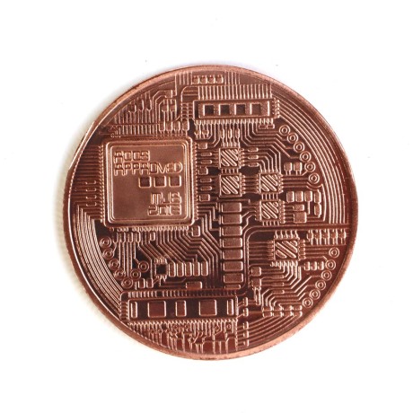 Монета Bitcoin бронза сувенирная