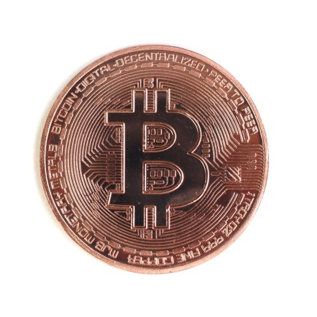 Монета Bitcoin бронза сувенирная