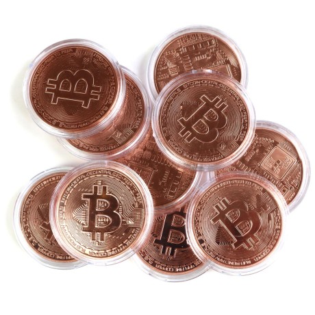 Монета Bitcoin бронза сувенирная
