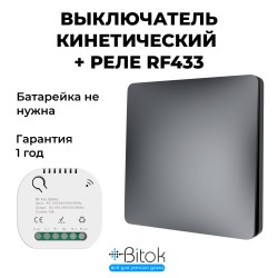 Беспроводной кинетический выключатель света RF 433 МГц Tuya Алиса