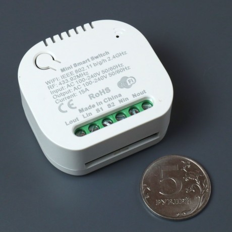 Беспроводной кинетический выключатель света RF 433 МГц Tuya Алиса