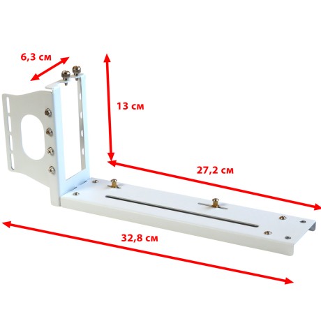 Райзер PCIE 3.0 x16 x16 на шлейфе гибкий белый