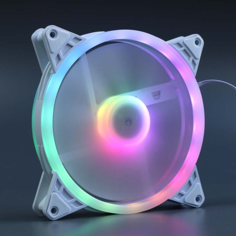 Вентиляторы ARGB 140 мм управляемые c подсветкой белые