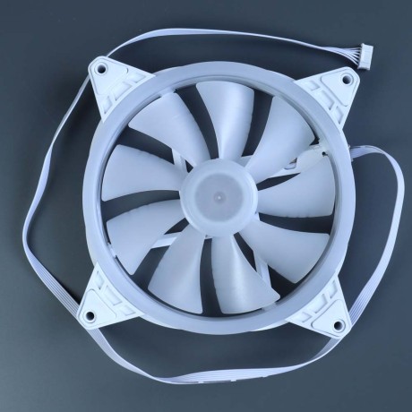Вентиляторы ARGB 140 мм управляемые c подсветкой белые