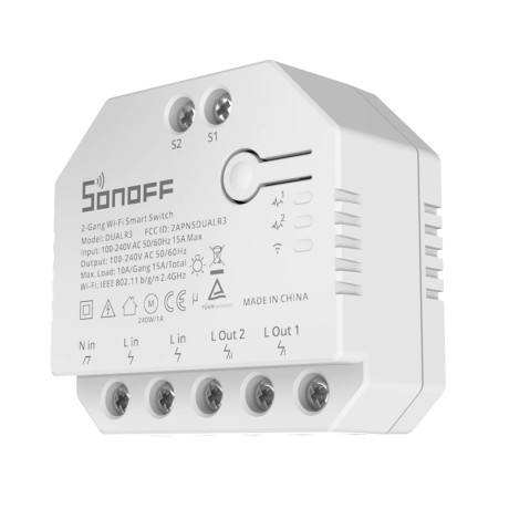 Sonoff DualR3 - WIFI реле 2-канальное с измерением мощности