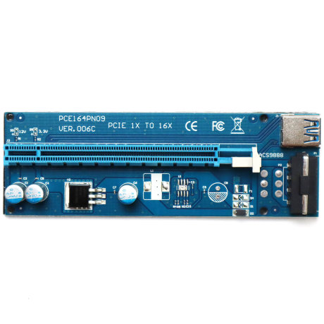 USB райзер 4pin Molex (синий) 006с, 007, 008s