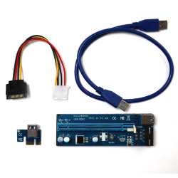 USB райзер 4pin Molex (синий) 006с, 007, 008s