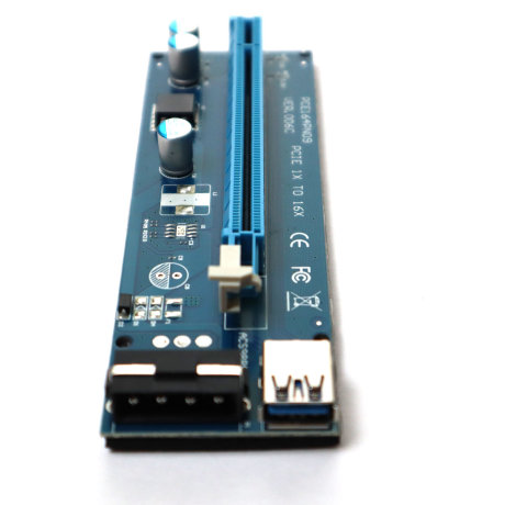 USB райзер 4pin Molex (синий) 006с, 007, 008s