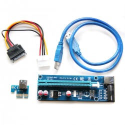 USB райзер 4pin Molex (синий) 006с, 007, 008s