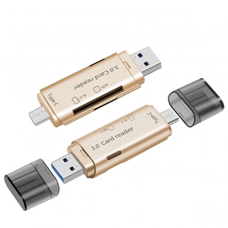 Кардридер USB 3.0/Type-C OTG для SD/microSD карт
