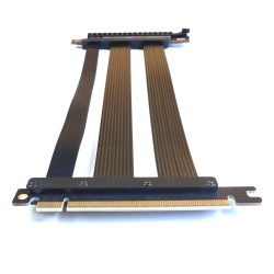 Райзер PCIE 5.0 x16 x16 на шлейфе гибкий черный