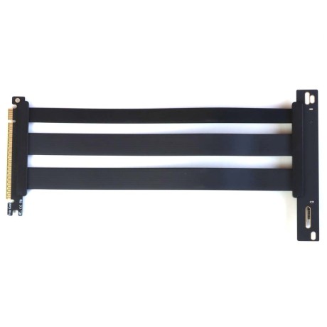 Райзер PCIE 5.0 x16 x16 на шлейфе гибкий черный