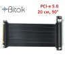 Райзер PCIE 5.0 x16 x16 на шлейфе гибкий черный