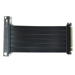 Райзер PCIE 5.0 x16 x16 на шлейфе гибкий черный