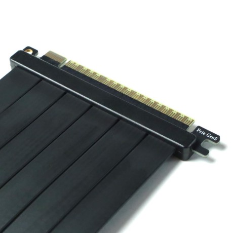 Райзер PCIE 5.0 x16 x16 на шлейфе гибкий черный