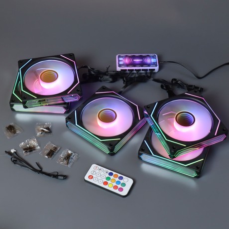 Вентиляторы ARGB 120 мм Prism 9 Pro черные