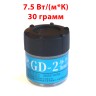 Термопаста GD-2 баночка 30 грамм 7.5 Вт/(м*К)