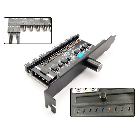 Реобас напряжения для вентиляторов с регулировкой оборотов 8 канальный