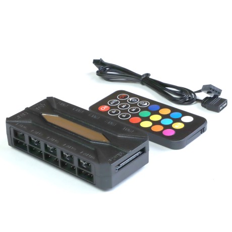 Контроллер для синхронизации вентиляторов с матплатой ARGB 5В 3пин и RGB 4пин