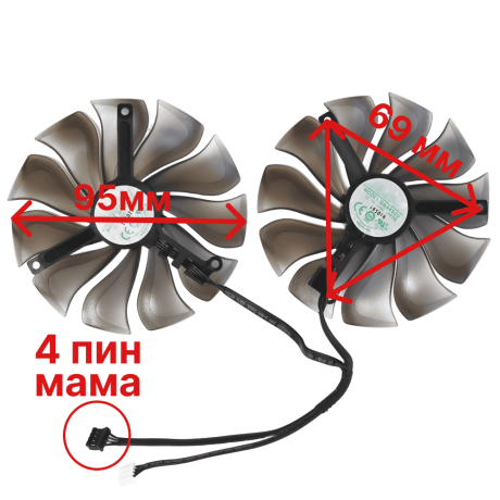 Вентиляторы Palit GeForce RTX 2060 2070 2080 GameRock Jetstream