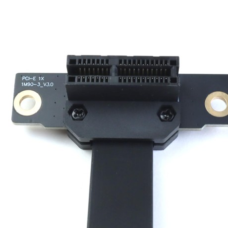 Райзер PCIE 3.0 x1 x1 на шлейфе гибкий черный