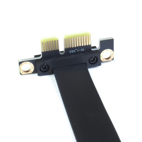 Райзер PCIE 3.0 x1 x1 на шлейфе гибкий черный