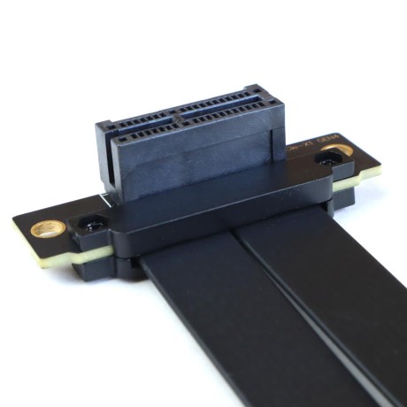 Райзер PCIE 4.0 x1 x1 на шлейфе гибкий черный