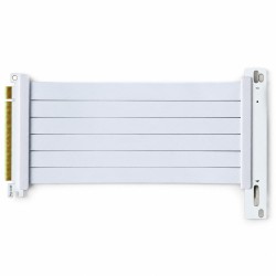 Райзер PCIE 5.0 x16 x16 на шлейфе гибкий белый