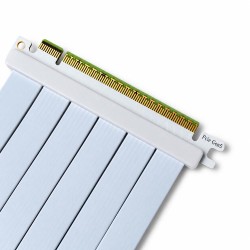 Райзер PCIE 5.0 x16 x16 на шлейфе гибкий белый