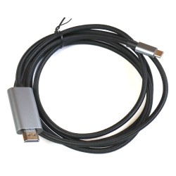 Кабель USB type-C на HDMI плетёный 4К60, 2 метра