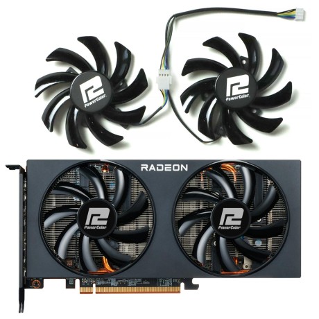 Вентиляторы для Powercolor RX 5700 6500 6600 6700 XT Fighter 85 мм