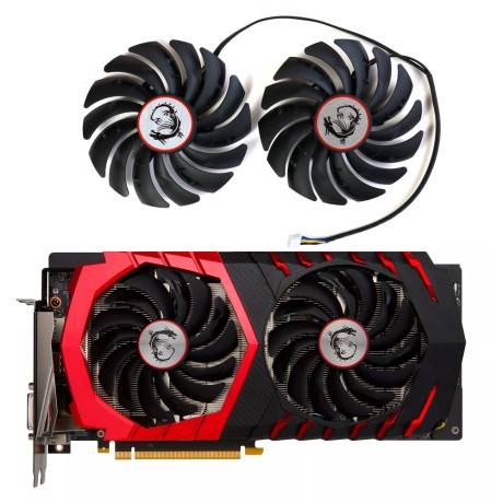 Вентиляторы MSI 1060 1070 1080 470 480 570 580 Armor Gaming X